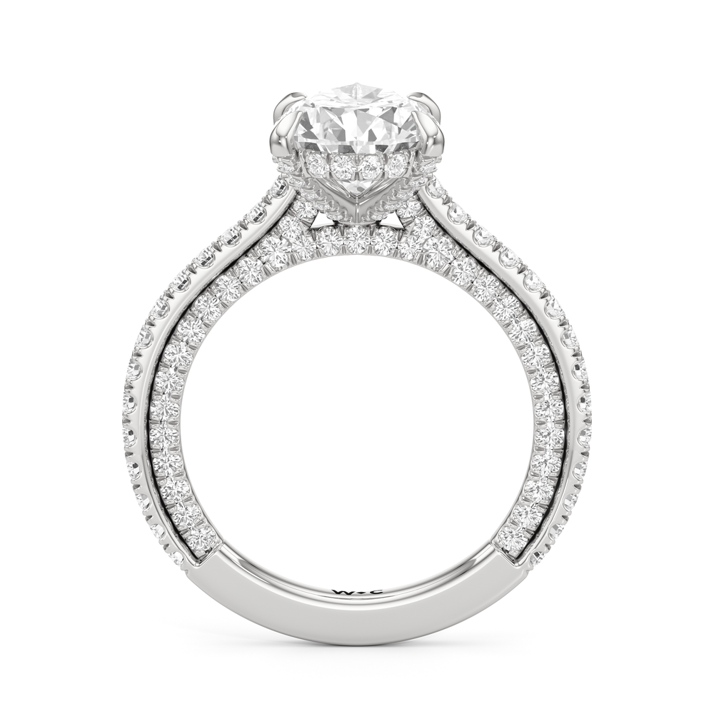 The Cooper Ring with Pear Cut Diamond in 14KT Platinum view 2
