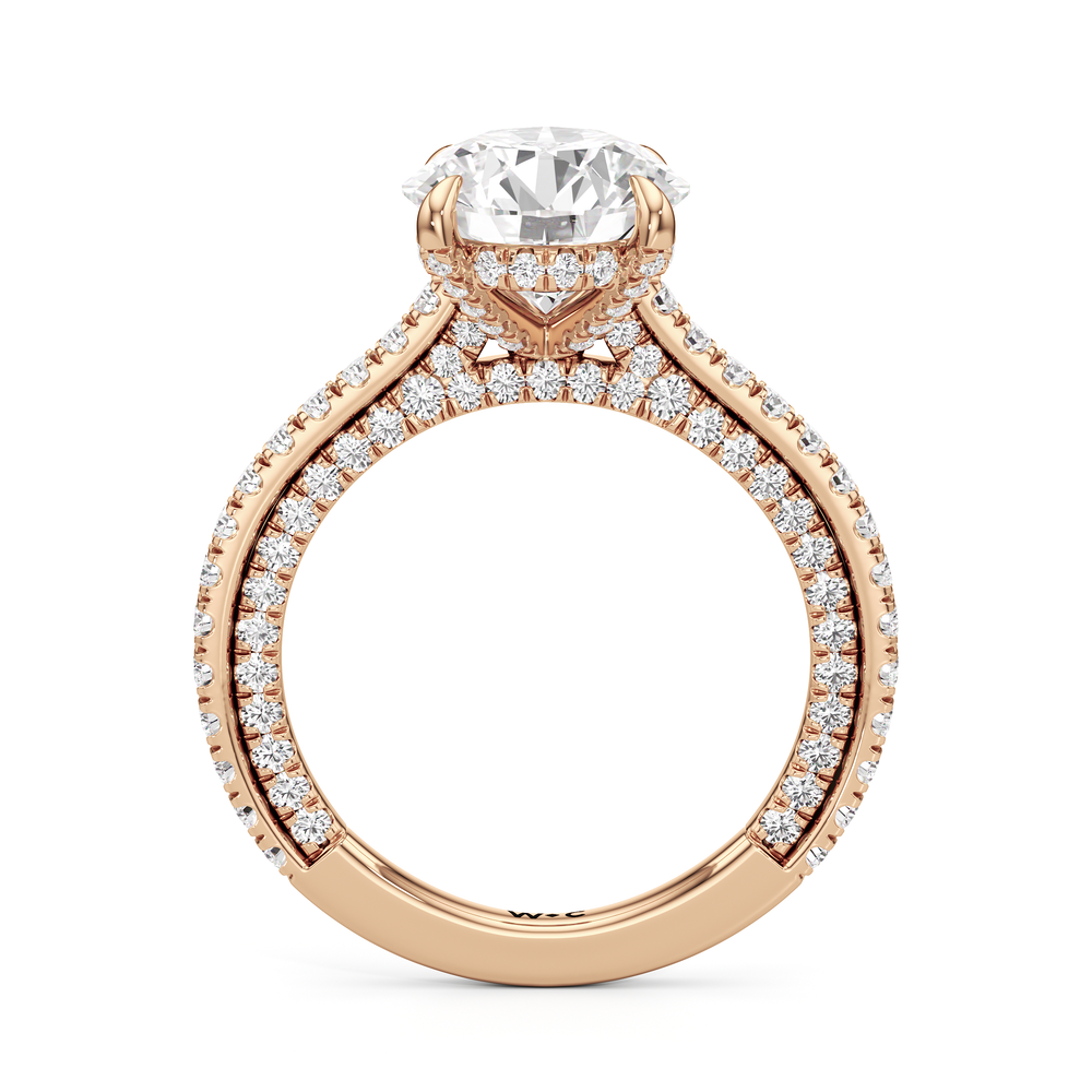 The Cooper Ring with Round Cut Diamond in 14KT Rose Gold view 3
