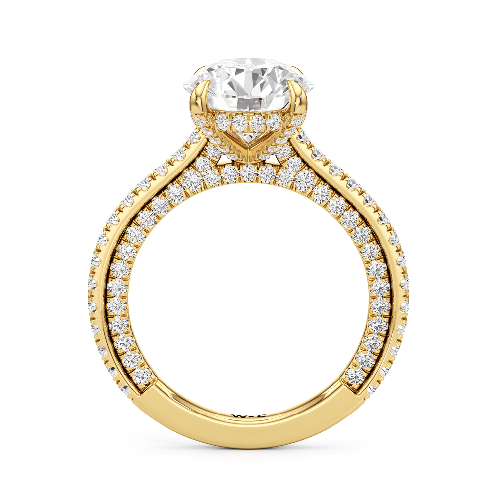 The Cooper Ring with Round Cut Diamond in 14KT Yellow Gold view 3
