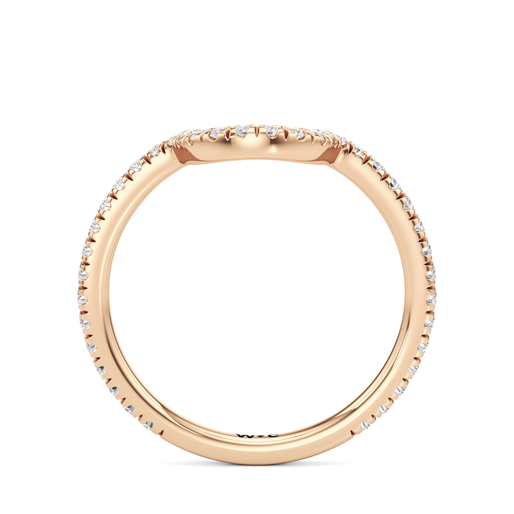The Regency Diamond Wedding Band with 18KT Rose Gold Cut Diamond in 14KT Rose Gold view 2
