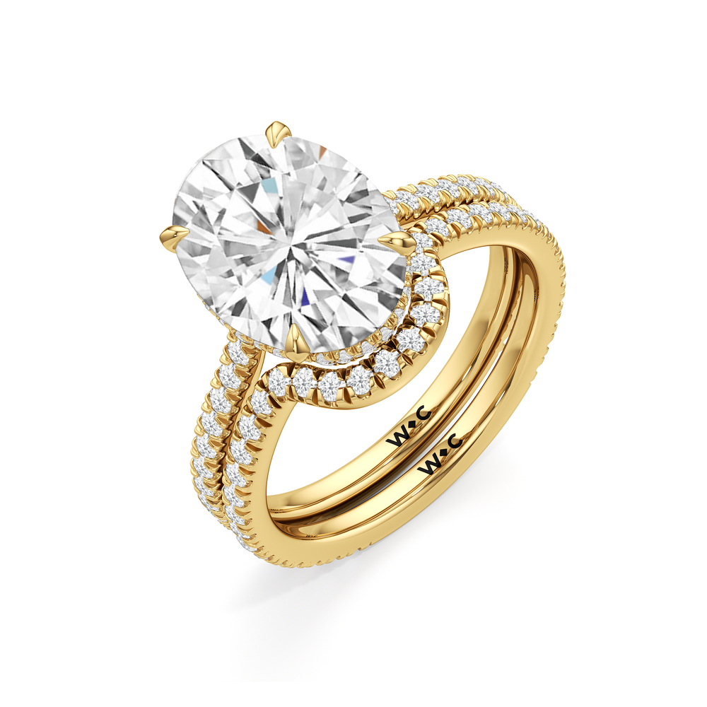 The Regency Ring with Round Cut Diamond in 14KT Yellow Gold view 5
