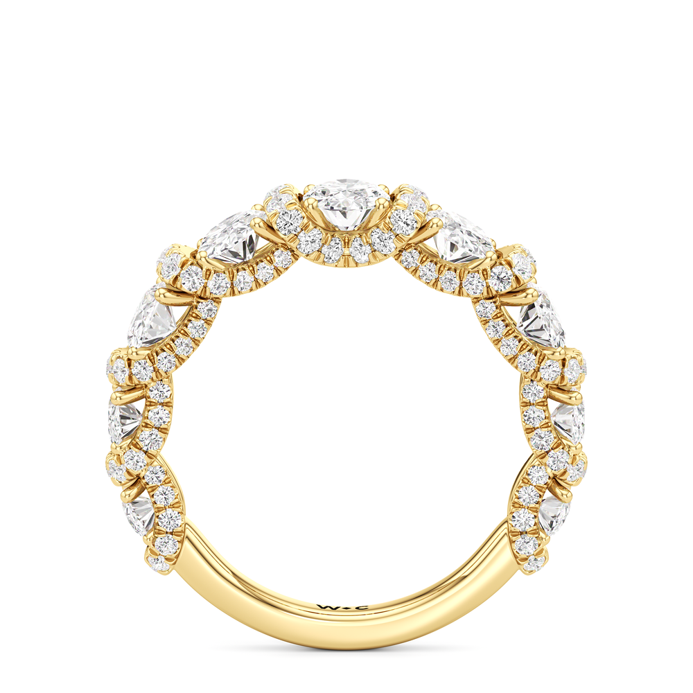 Premium The Fulton Oval Anniversary Ring (E+ VS+) with 18KT Yellow Gold / Lab / 2 7/8 Cut Diamond in 14KT Yellow Gold / Lab / 2 7/8 view 3
