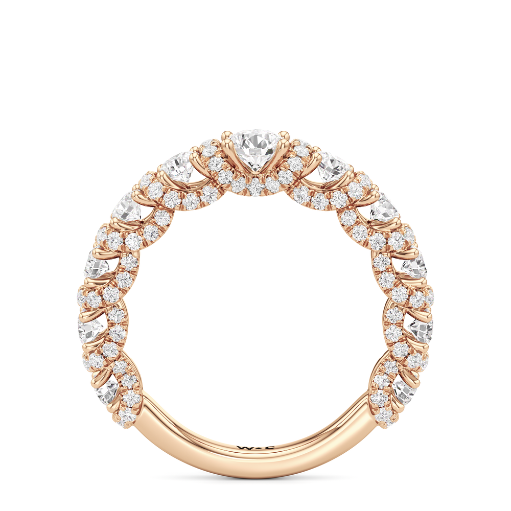 Premium The Fulton Round Anniversary Ring (E+ VS+) with 18KT Rose Gold / Lab / 1 3/4 Cut Diamond in 14KT Rose Gold / Lab / 1 3/4 view 3
