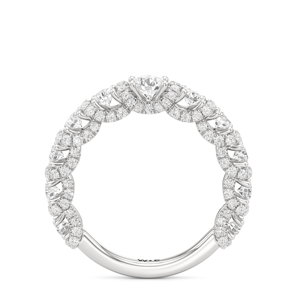 Classic The Fulton Round Anniversary Ring (F+ SI+) with Platinum / Lab / 1 3/4 Cut Diamond in 14KT Platinum / Lab / 1 3/4 view 3
