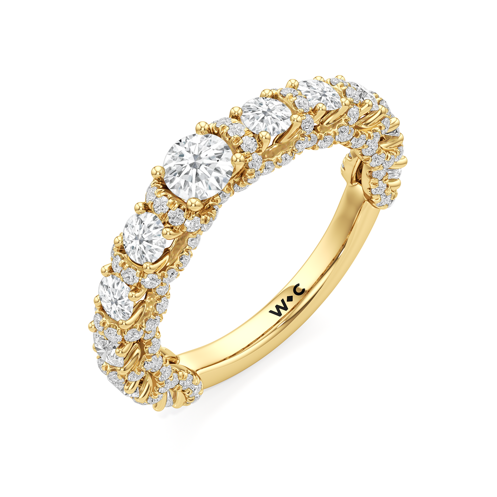 Premium The Fulton Round Anniversary Ring (E+ VS+) with 18KT Yellow Gold / Lab / 1 3/4 Cut Diamond in 14KT Yellow Gold / Lab / 1 3/4 view 4
