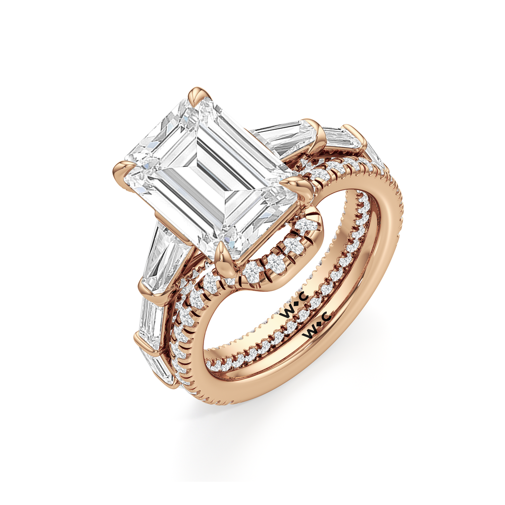 The Katherine Ring with Oval Cut Diamond in 14KT Rose Gold view 4
