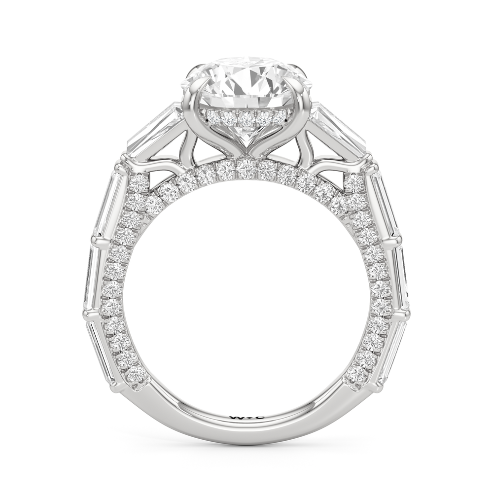 The Marlene Ring with Round Cut Diamond in 14KT Platinum view 2
