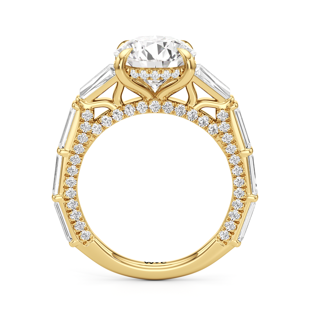 The Marlene Ring with Round Cut Diamond in 14KT Yellow Gold view 2
