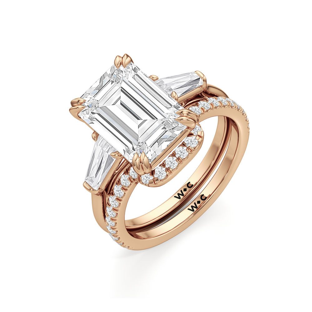 The Vivien Ring with Oval Cut Diamond in 14KT Rose Gold view 4
