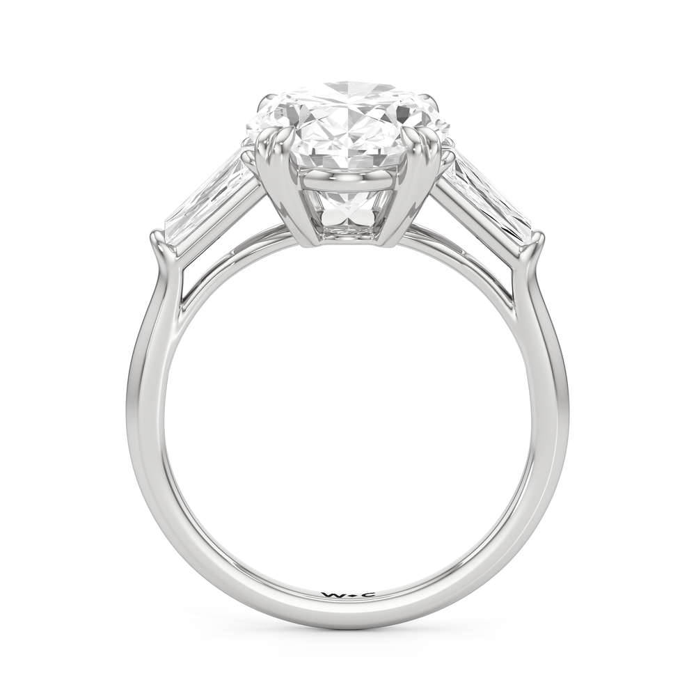 The Vivien Ring with Oval Cut Diamond in 14KT Platinum view 2
