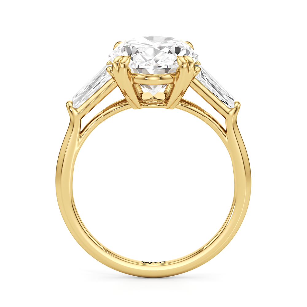 The Vivien Ring with Oval Cut Diamond in 14KT Yellow Gold view 2
