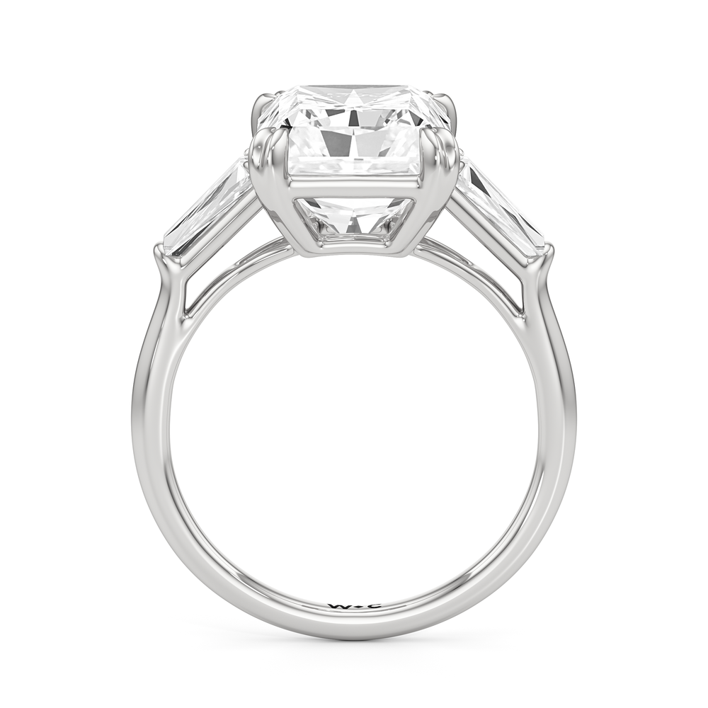 The Vivien Ring with Radiant Cut Diamond in 14KT Platinum view 2
