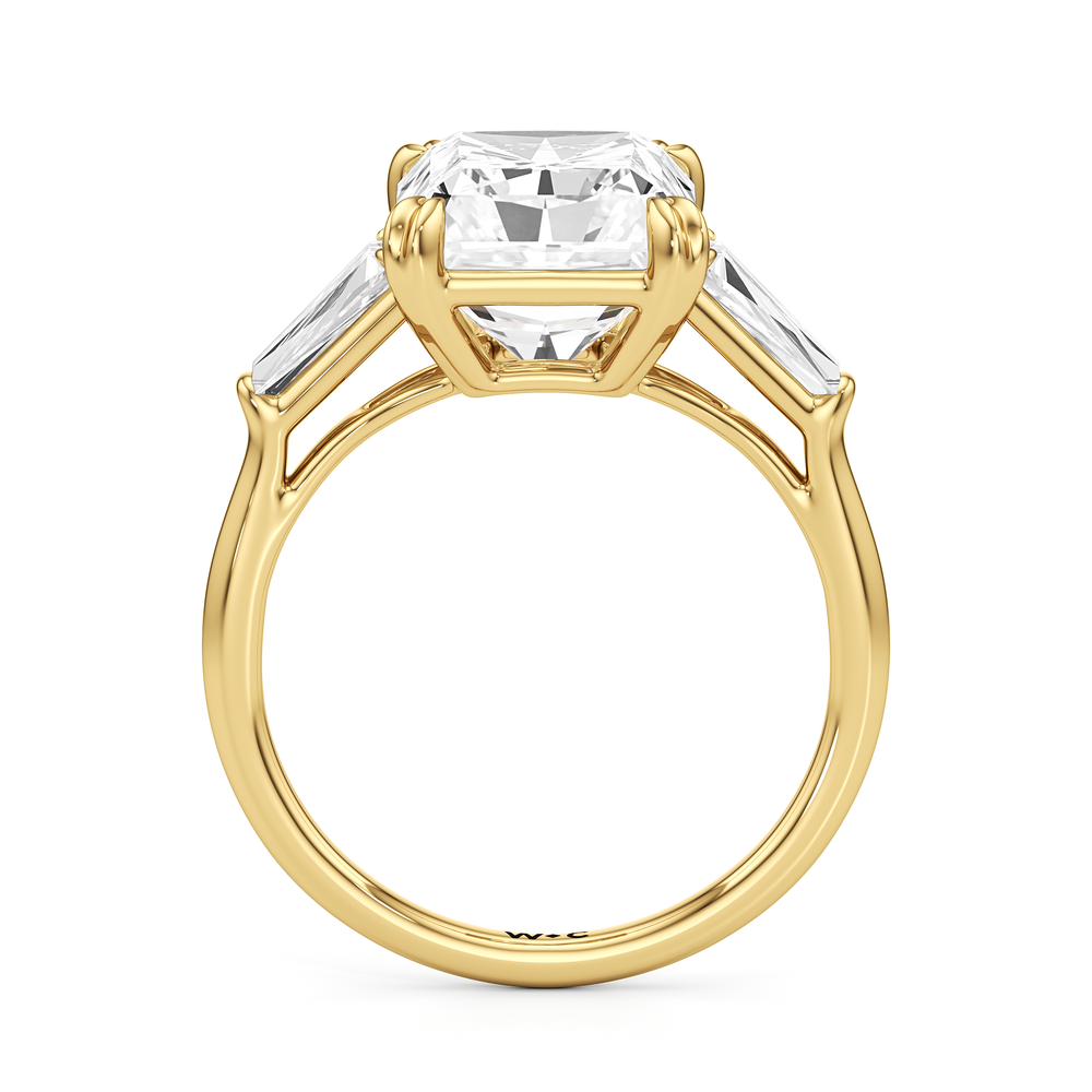 The Vivien Ring with Radiant Cut Diamond in 14KT Yellow Gold view 2

