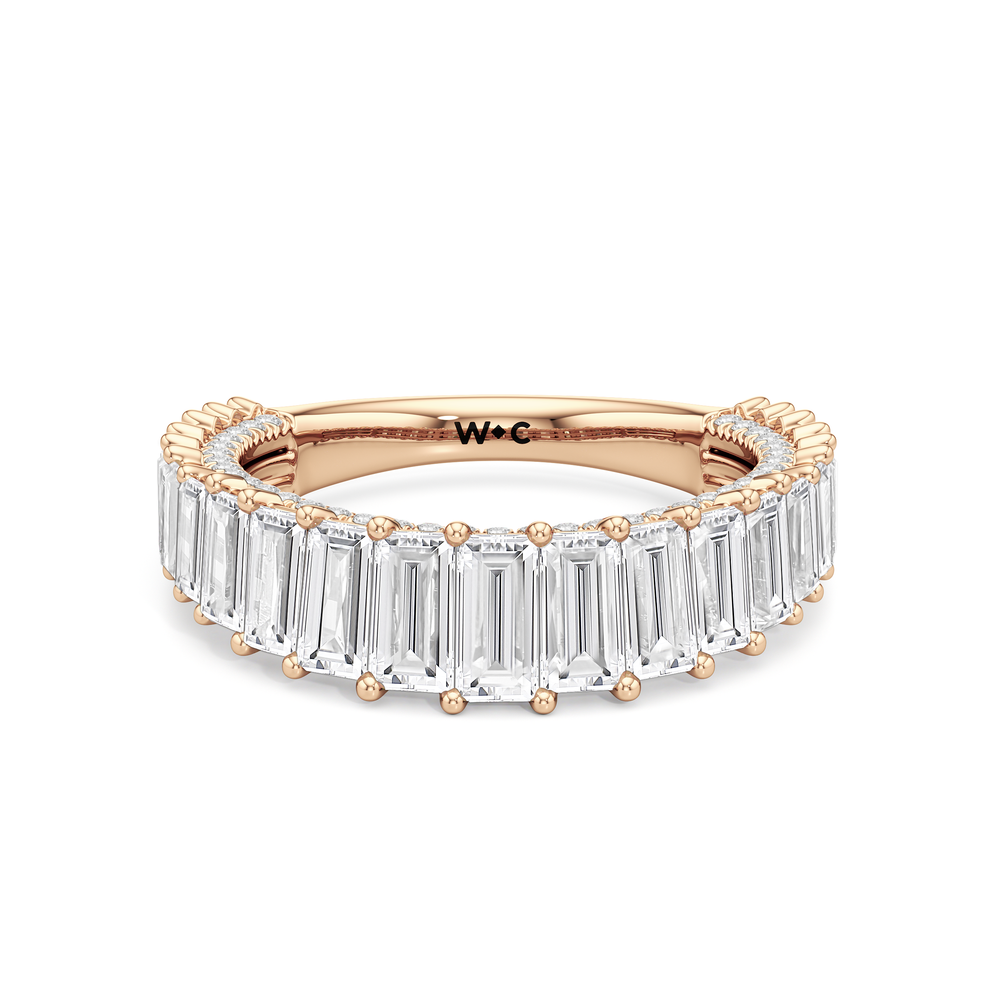 The Zara Anniversary Ring with 18KT Rose Gold / Lab / 2 3/4 Cut Diamond in 14KT Rose Gold / Lab / 2 3/4 view 1
