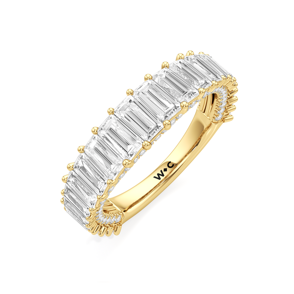 The Zara Anniversary Ring with 18KT Yellow Gold / Lab / 2 3/4 Cut Diamond in 14KT Yellow Gold / Lab / 2 3/4 view 3
