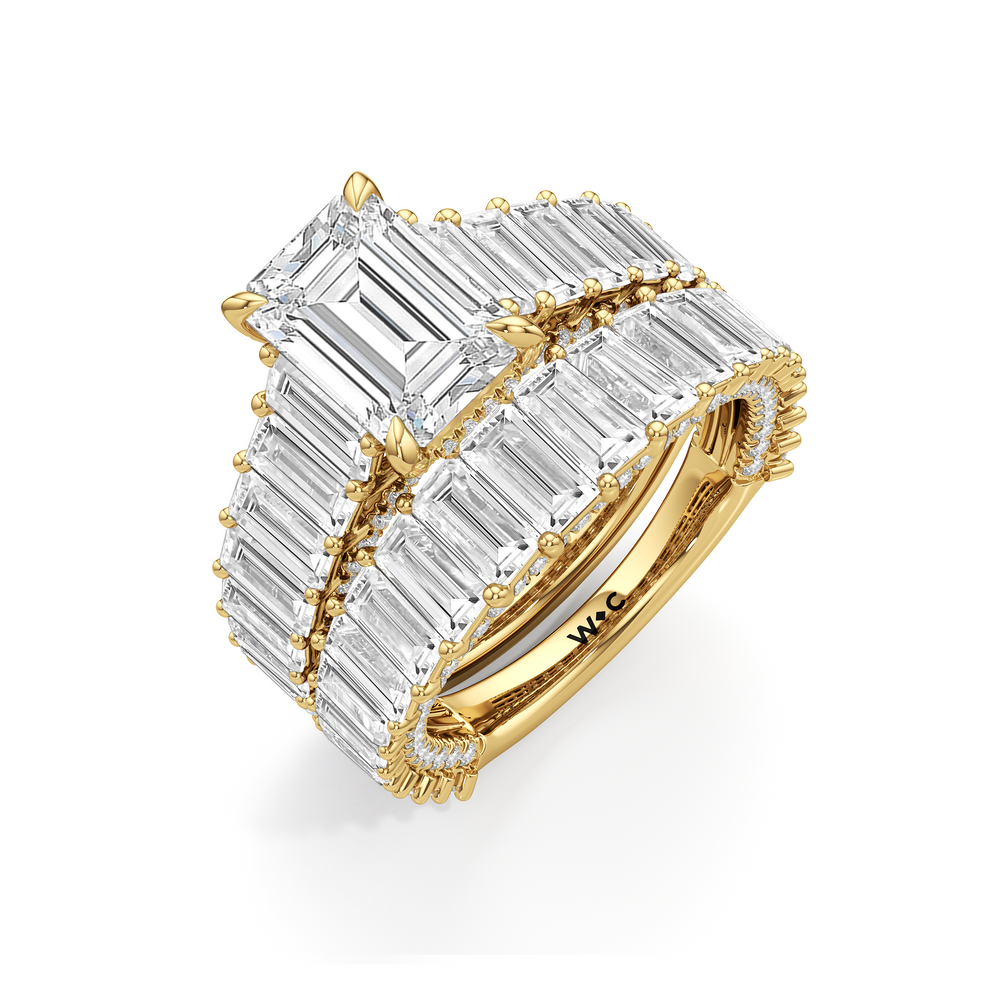The Lauren Ring with Radiant Cut Diamond in 14KT Yellow Gold view 5
