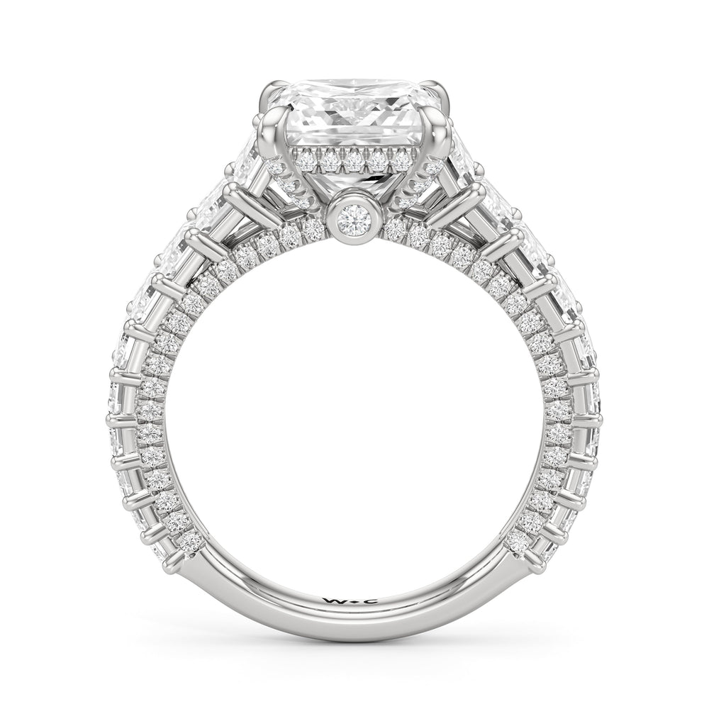 The Lauren Ring with Princess Cut Diamond in 14KT Platinum view 3
