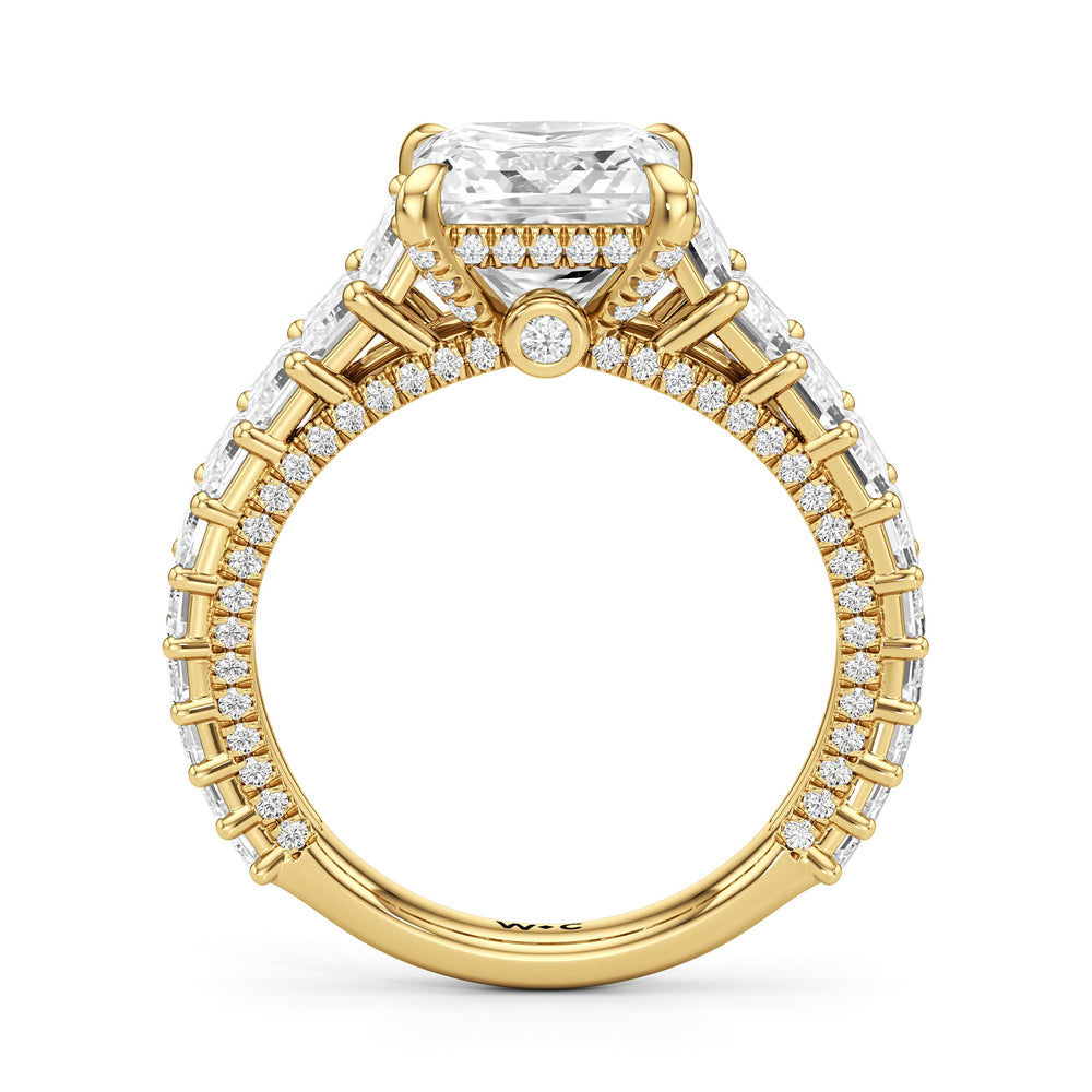 The Lauren Ring with Princess Cut Diamond in 14KT Yellow Gold view 3
