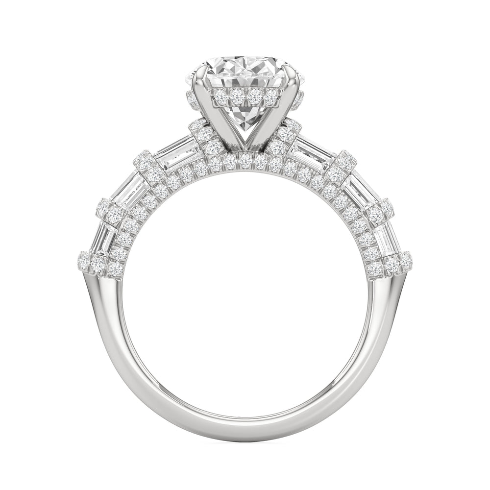 The Ingrid Ring with Oval Cut Diamond in 14KT Platinum view 2
