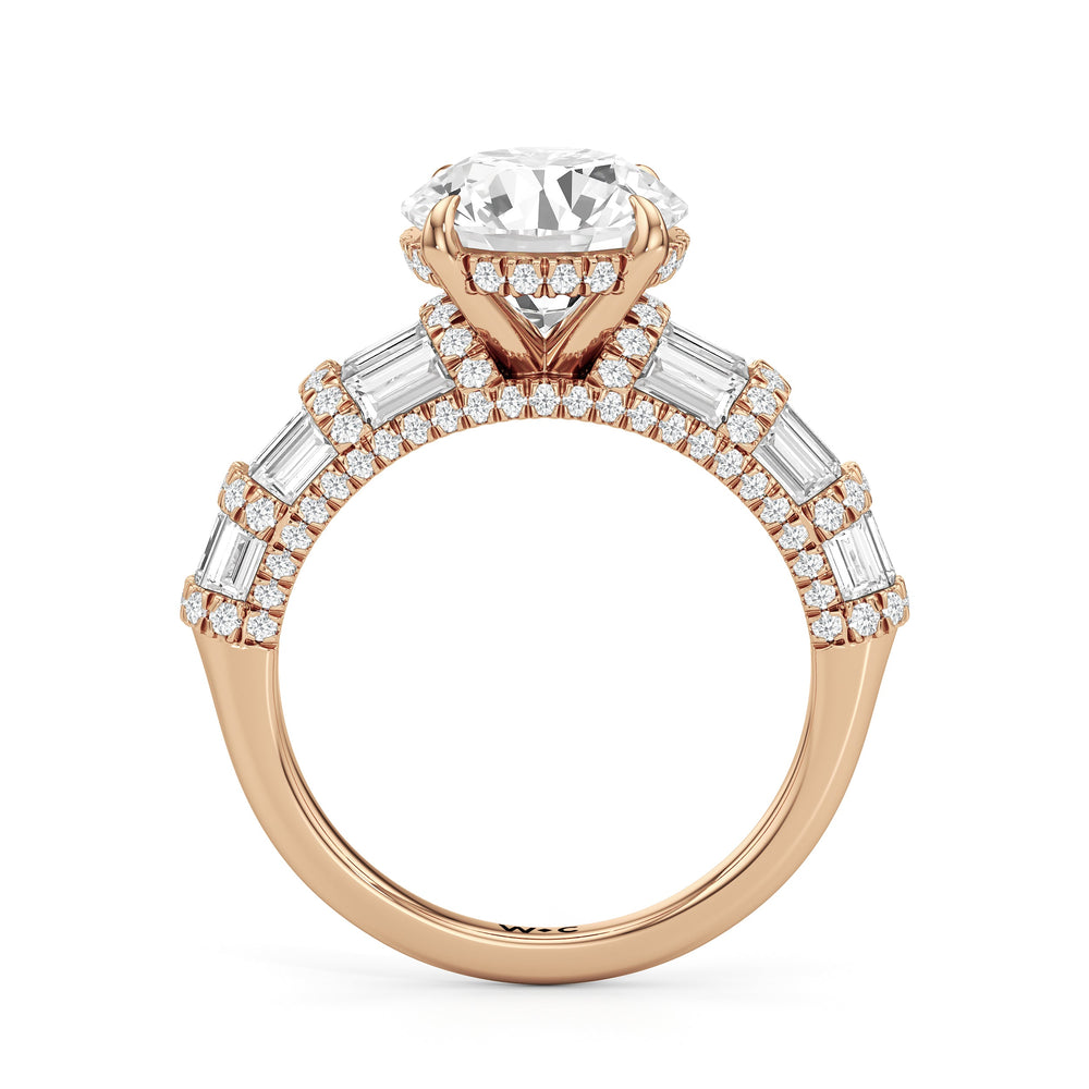 The Ingrid Ring with Round Cut Diamond in 14KT Rose Gold view 2
