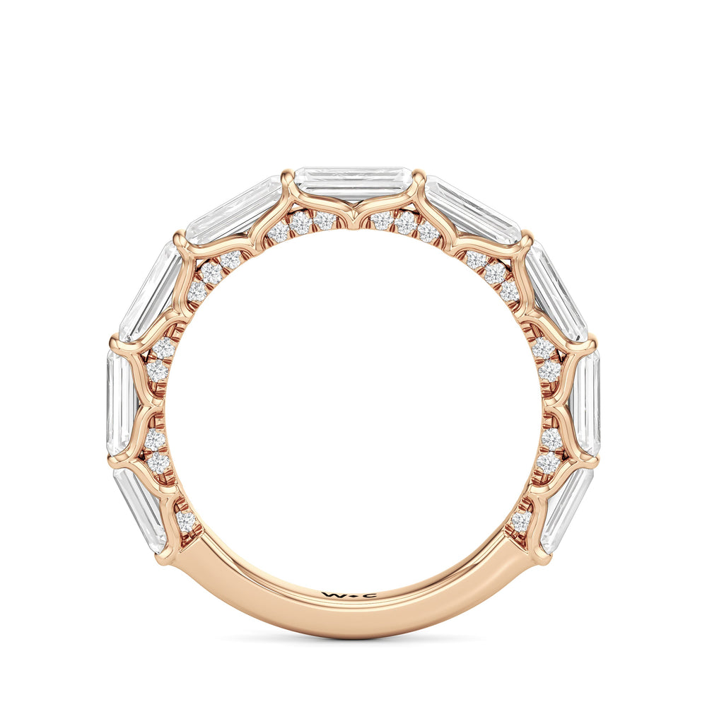 The Esme Diamond Wedding Band with 18KT Rose Gold Cut Diamond in 14KT Rose Gold view 2
