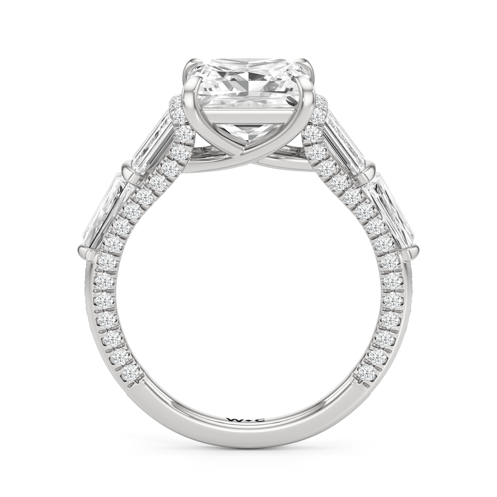 The Celeste Ring with Princess Cut Diamond in 14KT Platinum view 2
