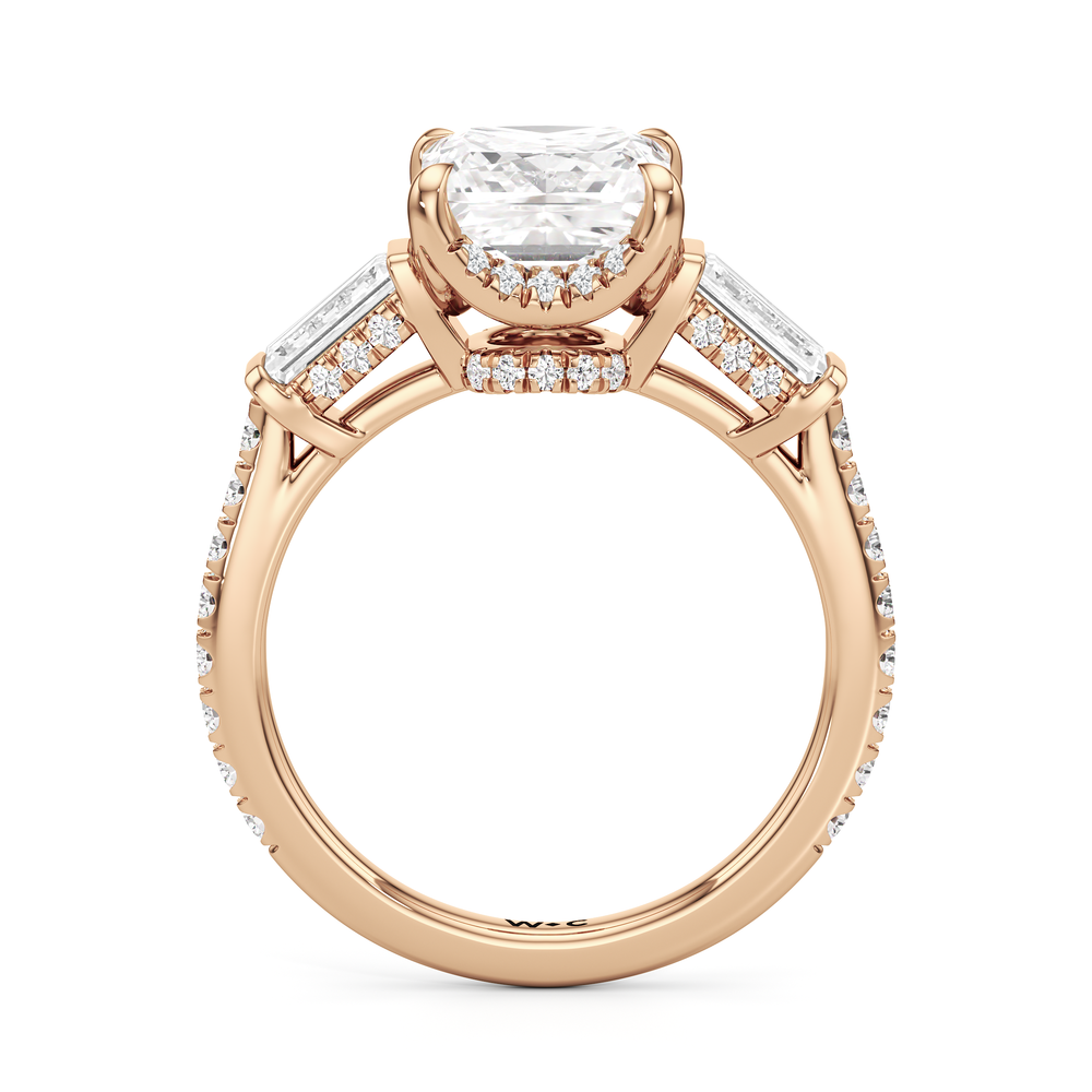 The Mora Ring with Princess Cut Diamond in 14KT Rose Gold view 2
