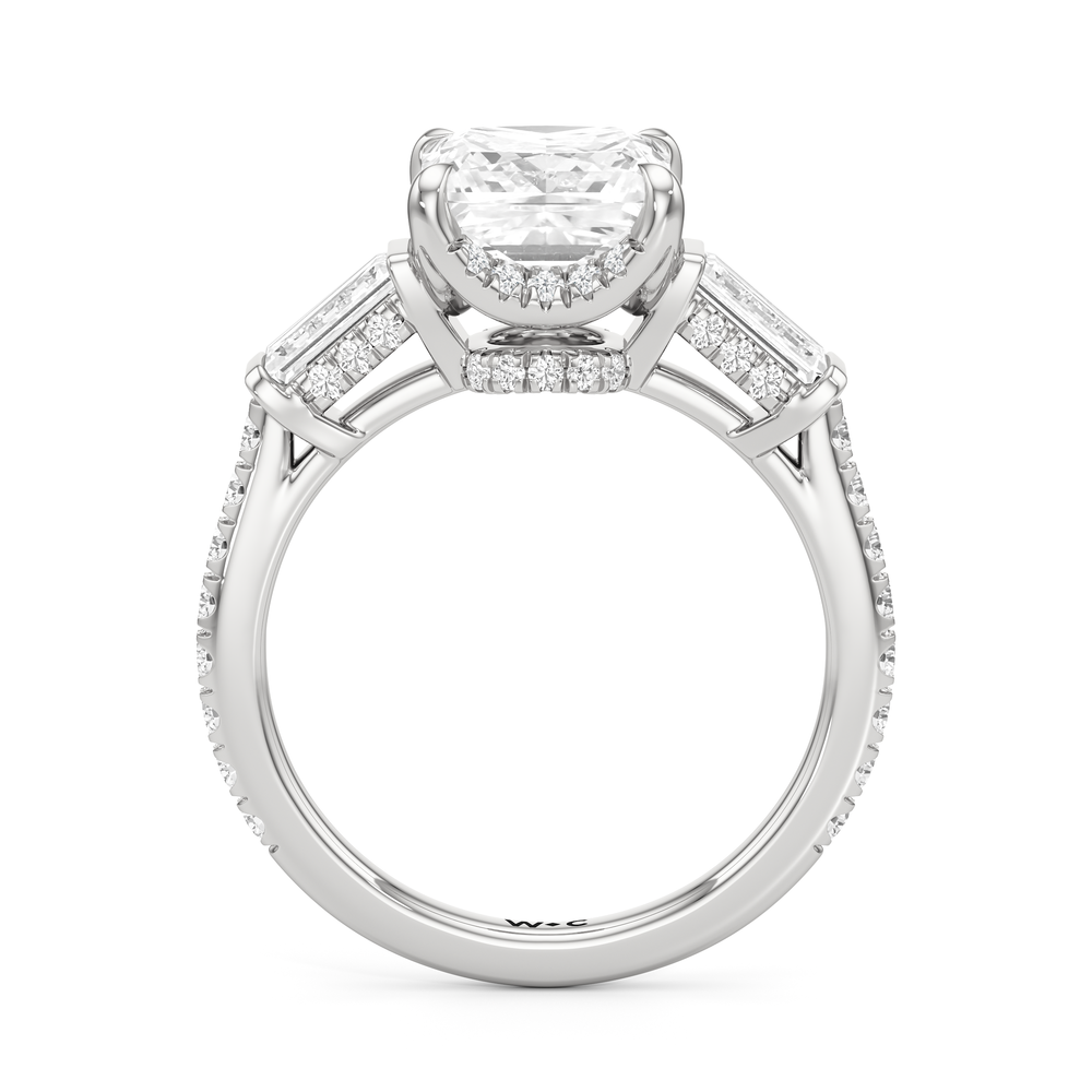 The Mora Ring with Princess Cut Diamond in 14KT Platinum view 2
