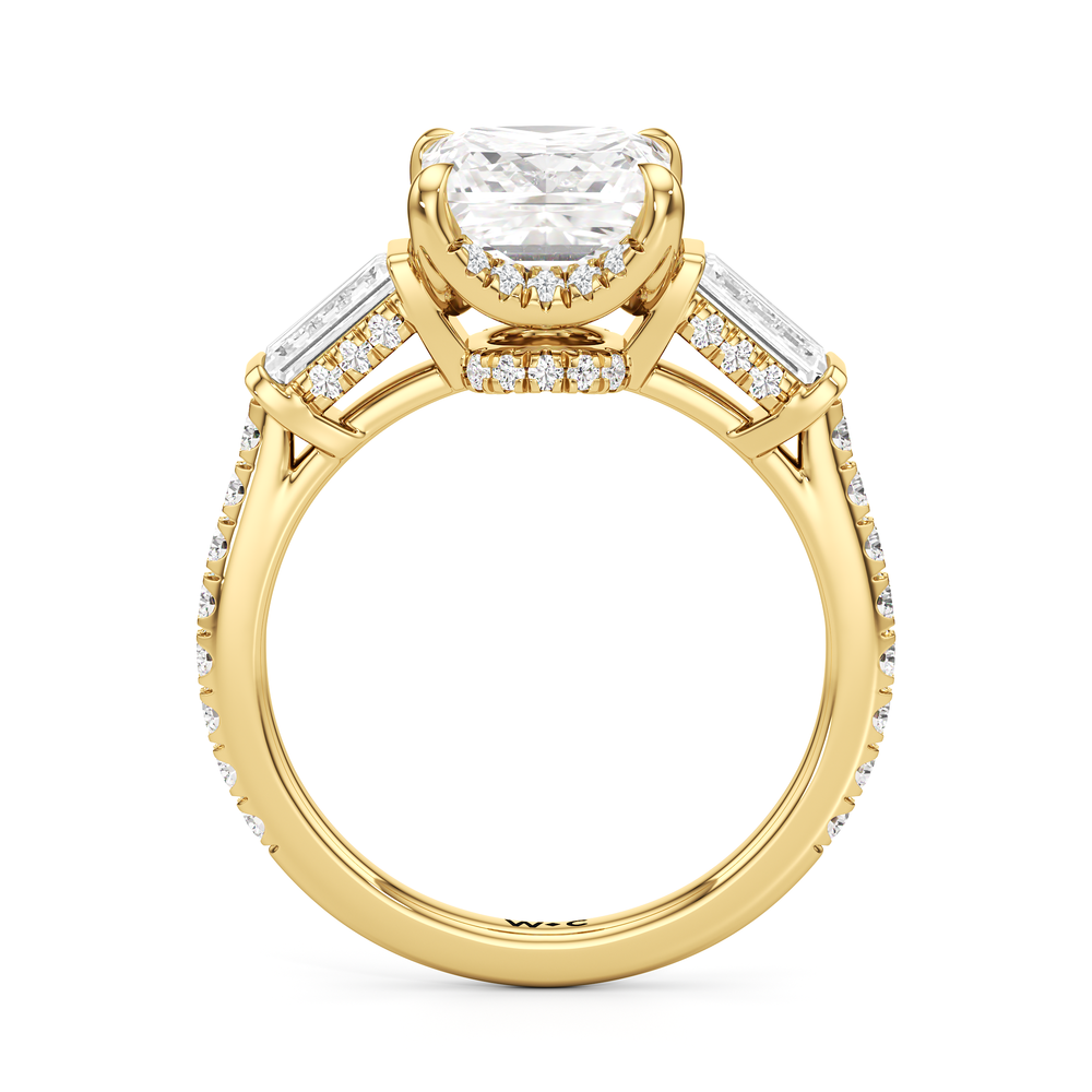 The Mora Ring with Princess Cut Diamond in 14KT Yellow Gold view 2

