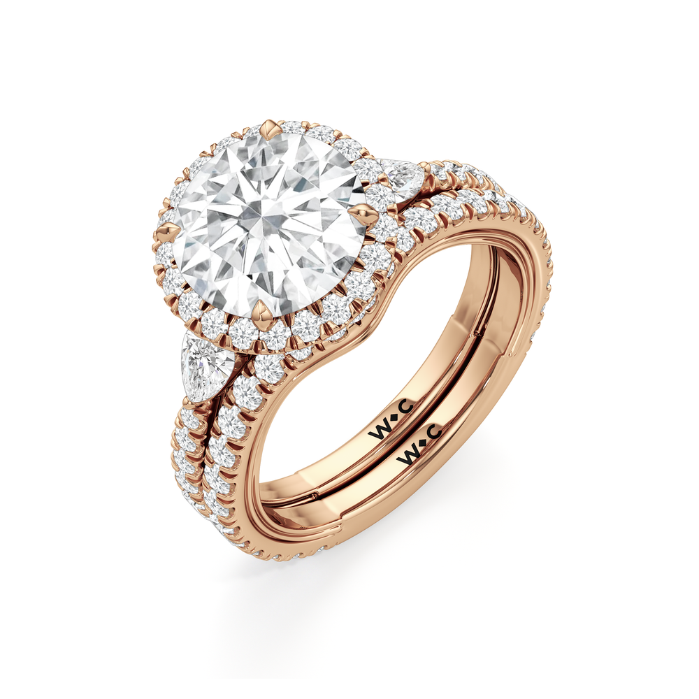Round Cut The Royale Ring with Lab Grown Diamond in 14KT Rose Gold view 8
