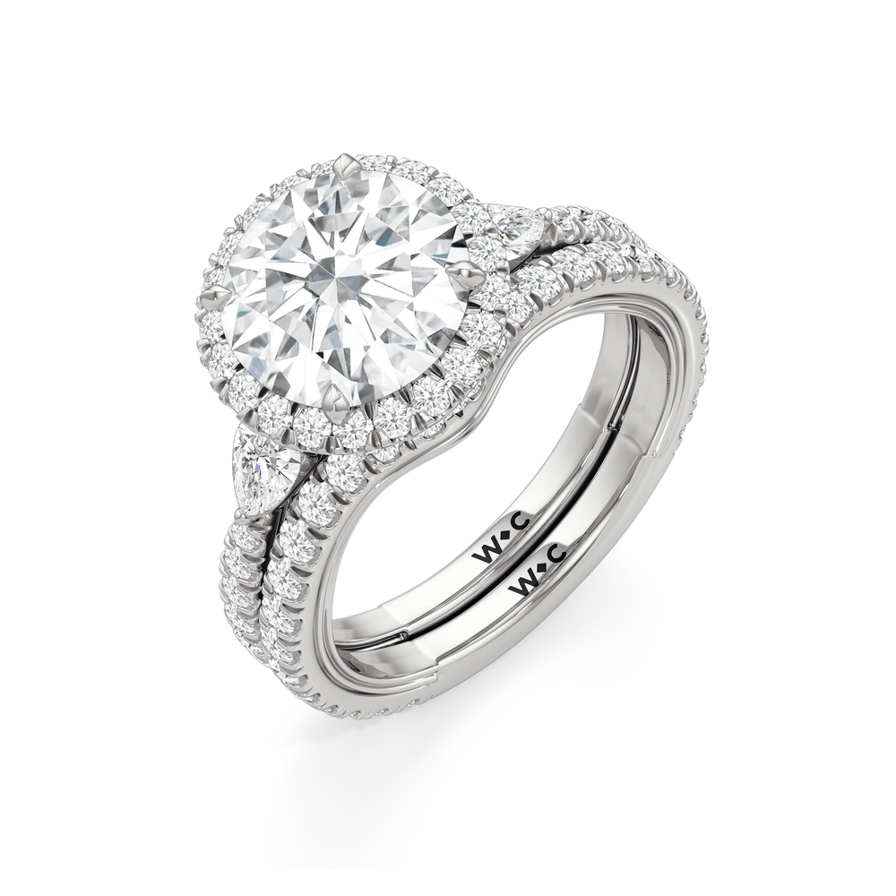 Elongated Cushion Cut The Royale Ring with Lab Grown Diamond in 14KT Platinum view 8
