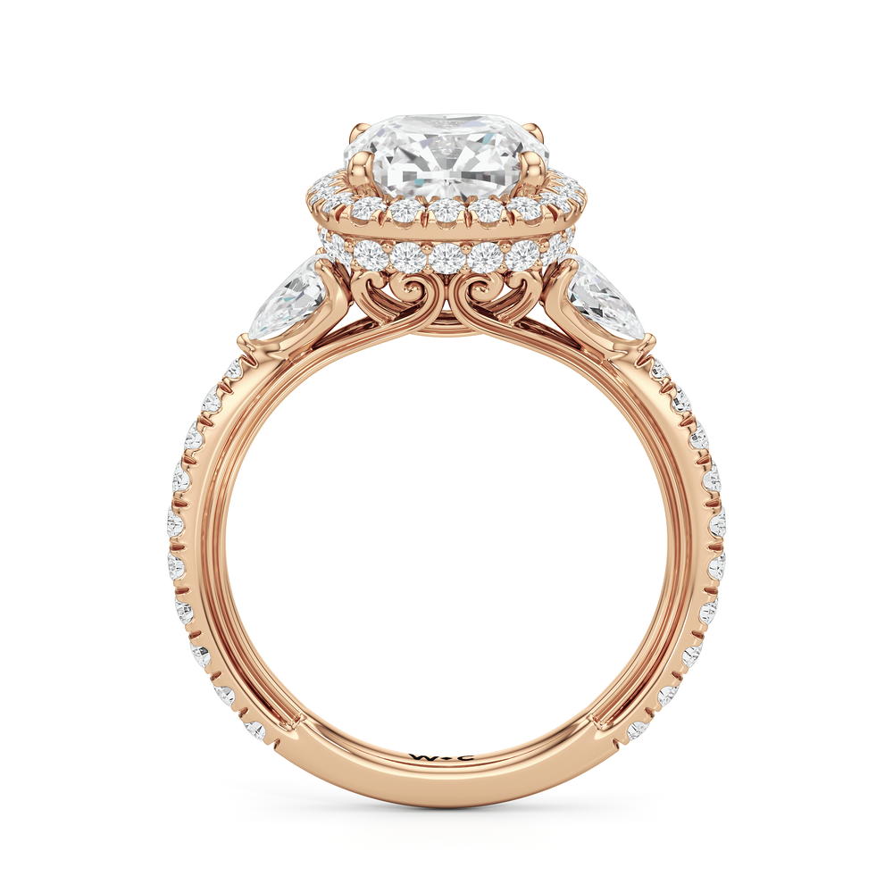 Cushion Cut The Royale Ring with Lab Grown Diamond in 14KT Rose Gold view 6
