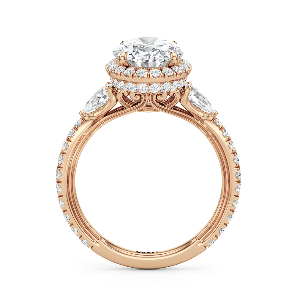 Oval Cut The Royale Ring with Lab Grown Diamond in 14KT Rose Gold view 6
