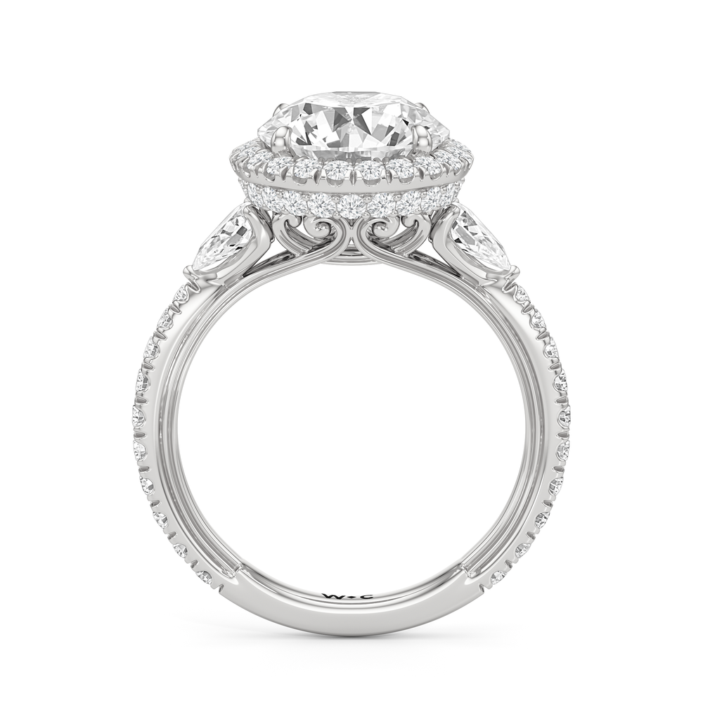 Round Cut The Royale Ring with Lab Grown Diamond in 14KT Platinum view 6
