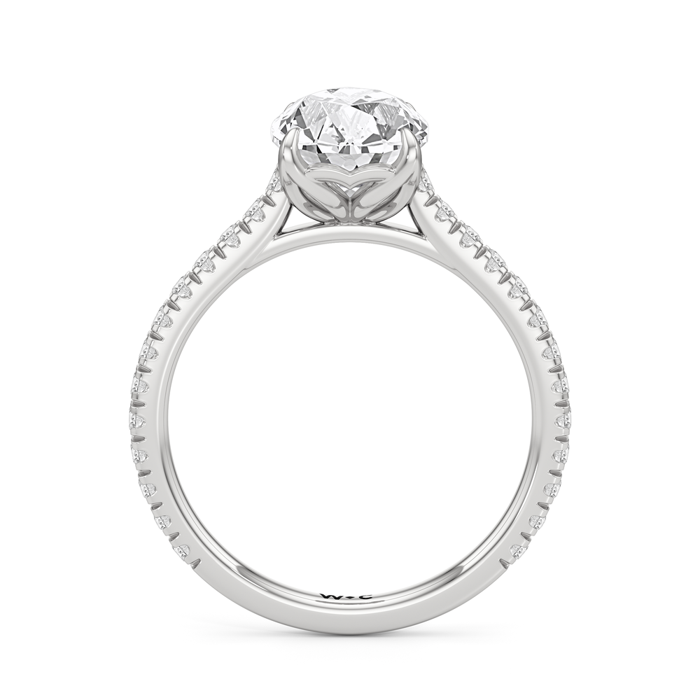 Antique Cushion Cut The Tulip Lumière Ring with Lab Grown Diamond in 14KT Platinum view 5
