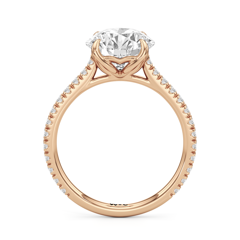 Round Cut The Tulip Lumière Ring with Lab Grown Diamond in 14KT Rose Gold view 4
