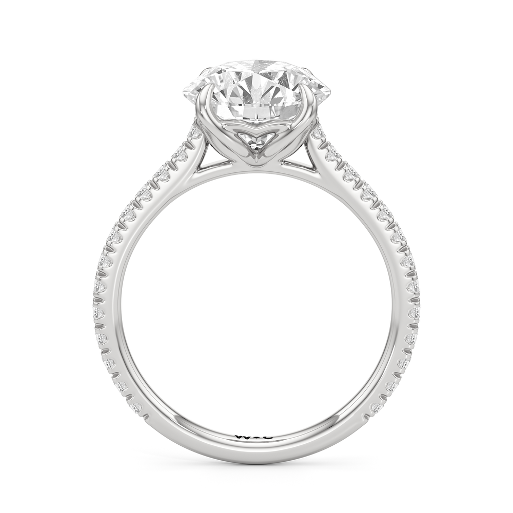 Round Cut The Tulip Lumière Ring with Lab Grown Diamond in 14KT Platinum view 4
