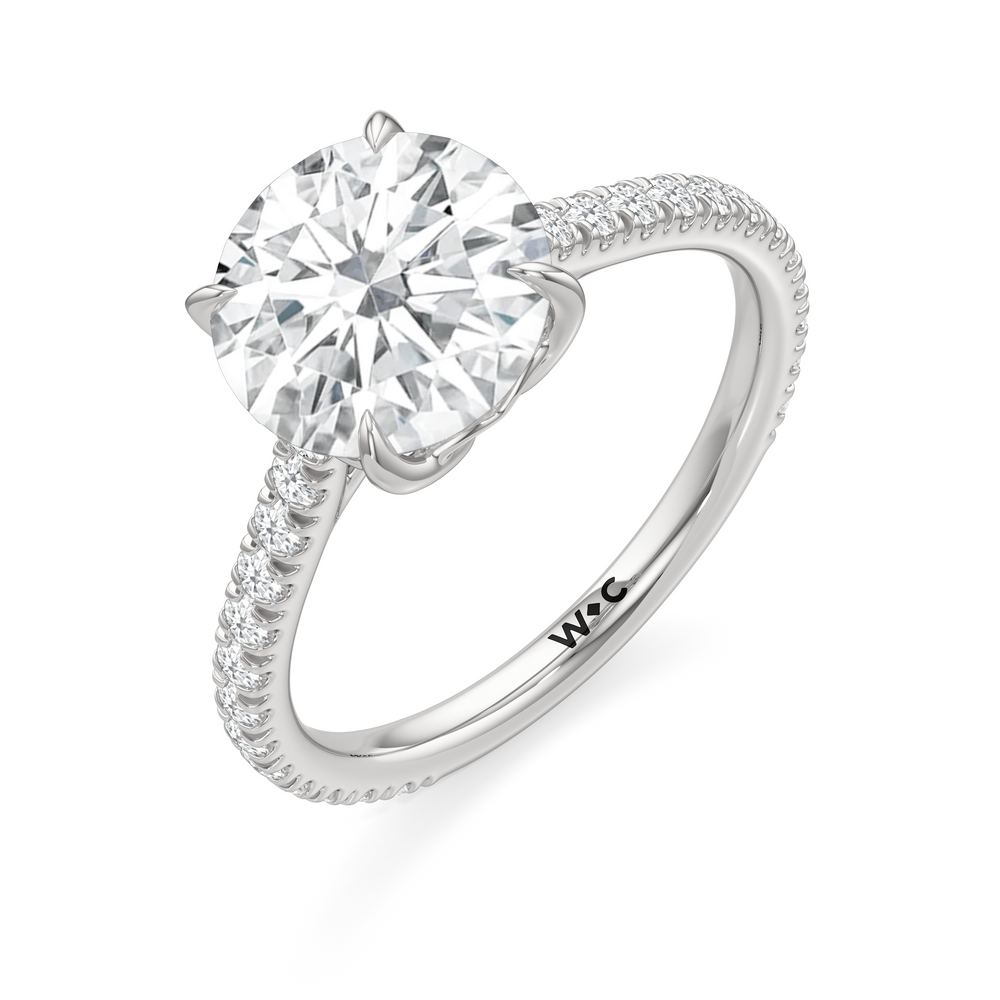Round Cut The Tulip Lumière Ring with Lab Grown Diamond in 14KT Platinum view 5
