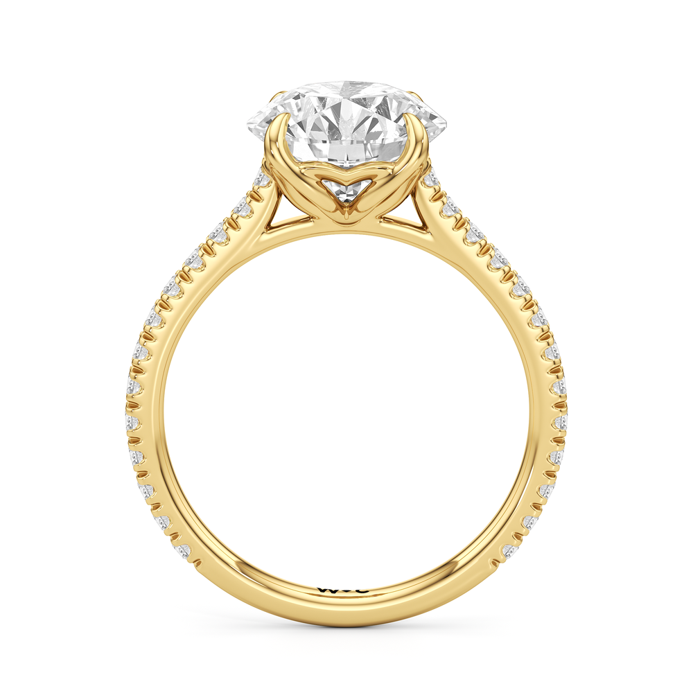 Round Cut The Tulip Lumière Ring with Lab Grown Diamond in 14KT Yellow Gold view 4
