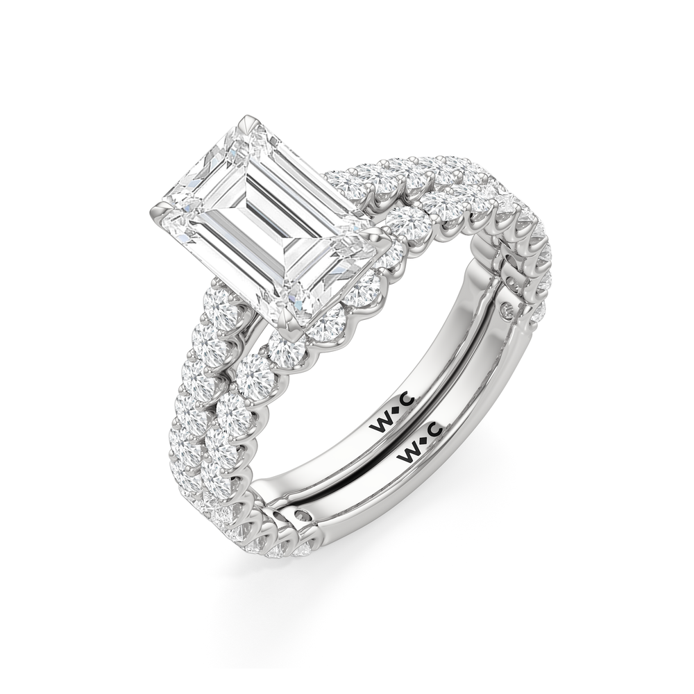 The Tulip Lightline Ring with Oval Cut Diamond in 14KT Platinum view 6
