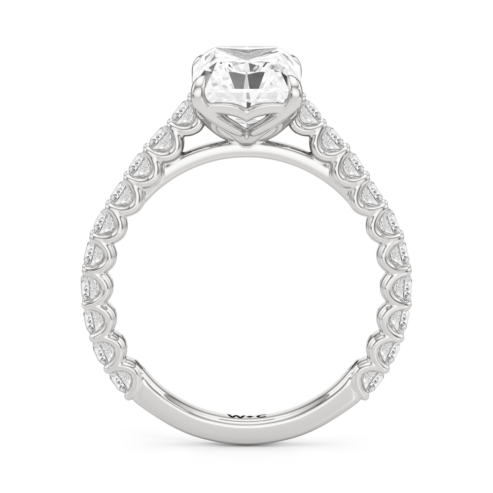 The Tulip Lightline Ring with Radiant Cut Diamond in 14KT Platinum view 4
