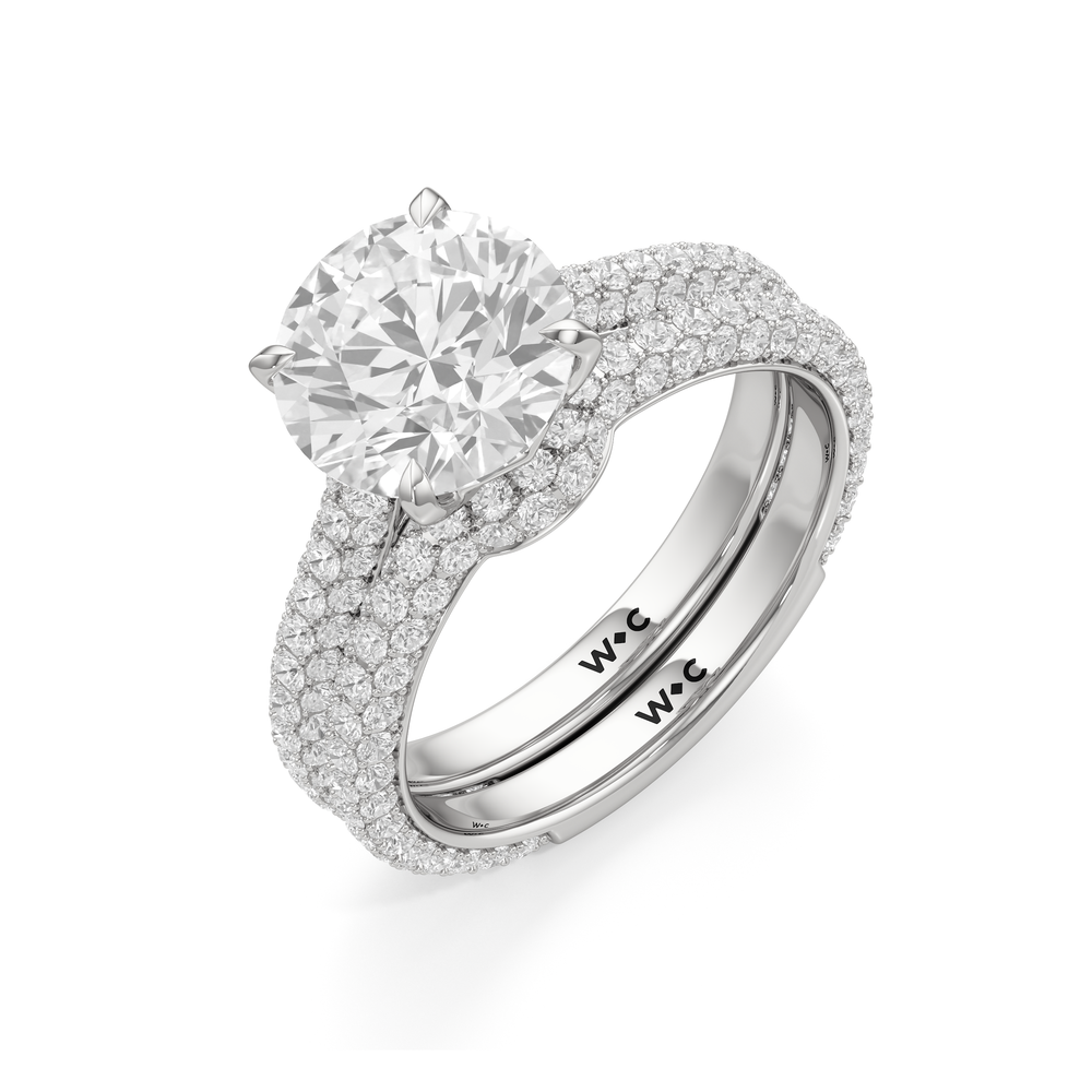 Round Cut The Tulip Velvet Ring with Lab Grown Diamond in 14KT Platinum view 6
