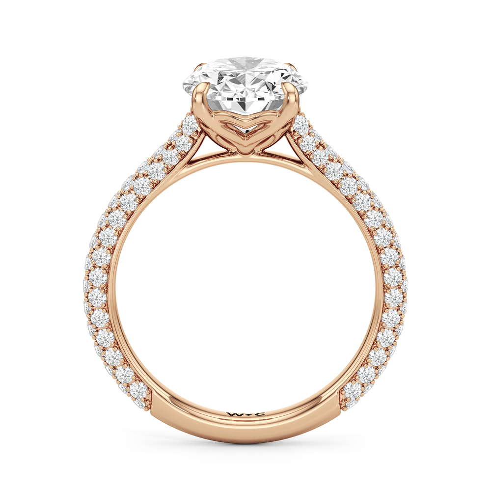 Oval Cut The Tulip Velvet Ring with Lab Grown Diamond in 14KT Rose Gold view 4
