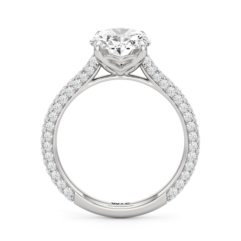 Oval Cut The Tulip Velvet Ring with Lab Grown Diamond in 14KT Platinum view 4
