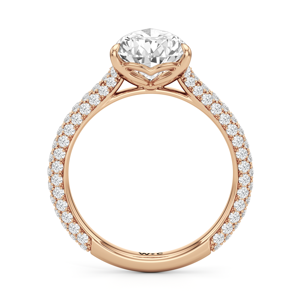 Pear Cut The Tulip Velvet Ring with Lab Grown Diamond in 14KT Rose Gold view 4

