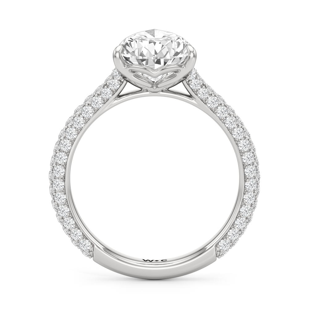 Pear Cut The Tulip Velvet Ring with Lab Grown Diamond in 14KT Platinum view 4
