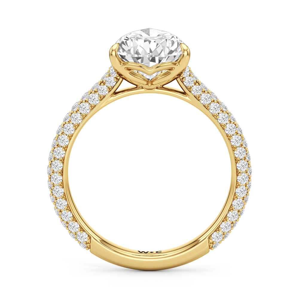 Pear Cut The Tulip Velvet Ring with Lab Grown Diamond in 14KT Yellow Gold view 4
