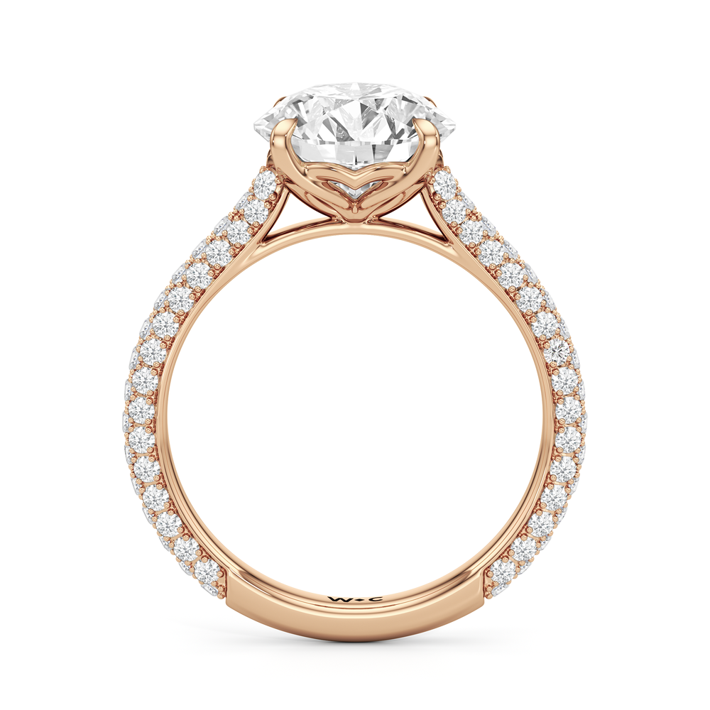 Round Cut The Tulip Velvet Ring with Lab Grown Diamond in 14KT Rose Gold view 4
