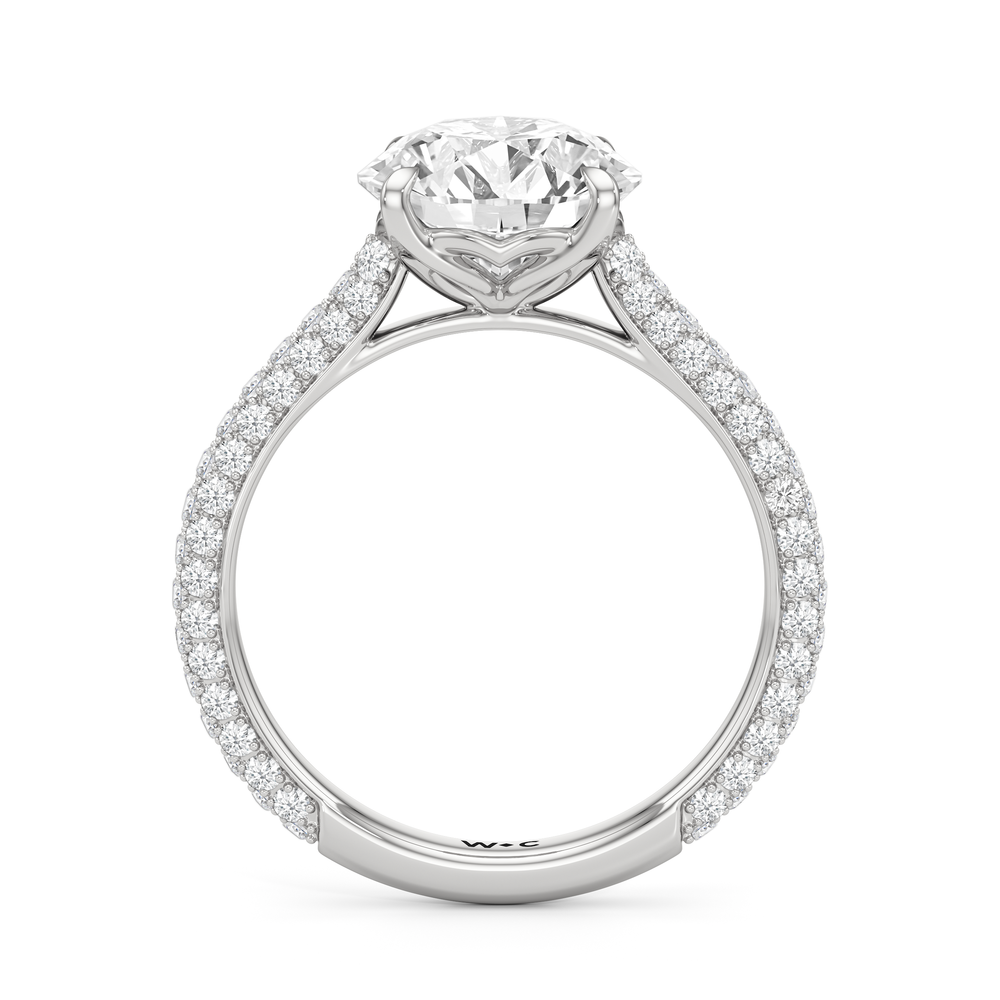 Round Cut The Tulip Velvet Ring with Lab Grown Diamond in 14KT Platinum view 4
