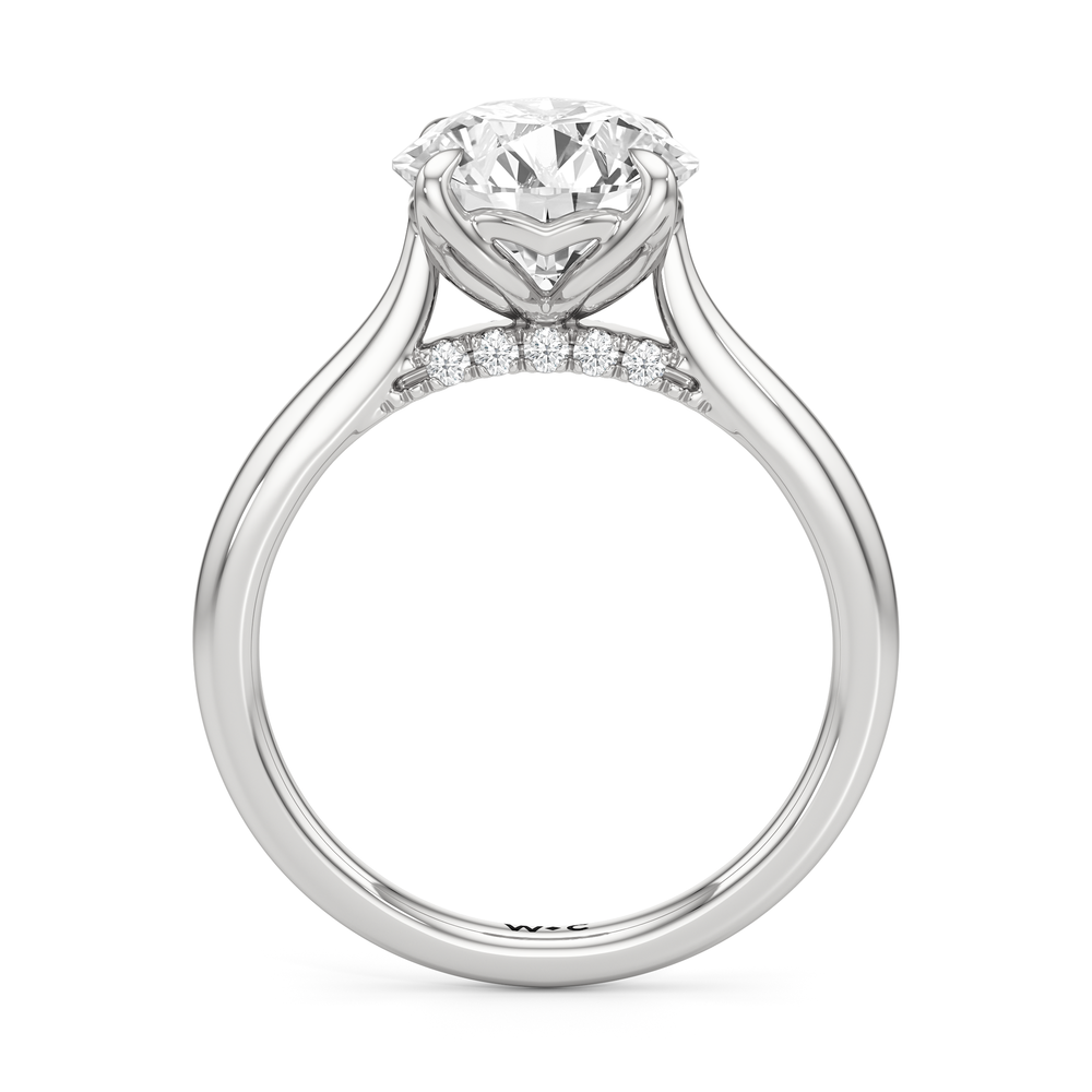 Round Cut The Tulip Whisper Ring with Lab Grown Diamond in 14KT Platinum view 4
